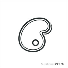 meat icon outline. meat vector design. isolated on white background