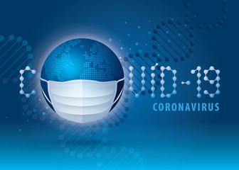 Coronavirus Covid-19 pandemic outbreak virus vector. COVID-19 Prevention concept