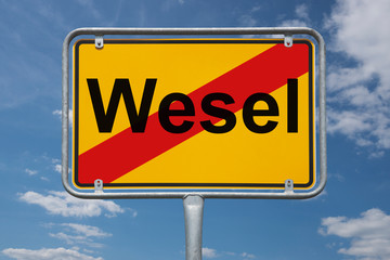 Ortstafel Wesel