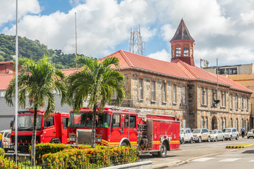 City center of caribbean town  Kingstown, Saint Vincent and the Grenadines
