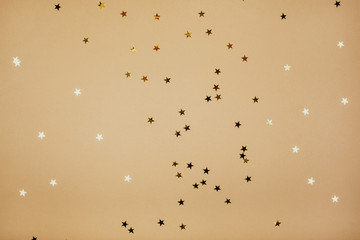 Glitters on a pink background