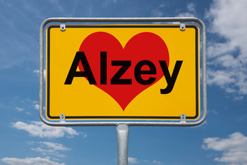 Ortstafel Alzey