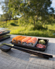 Sushi on the table