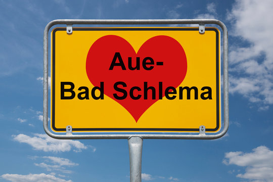 Ortstafel Aue-Bad Schlema