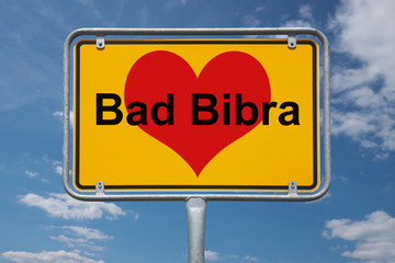 Ortstafel Bad Bibra