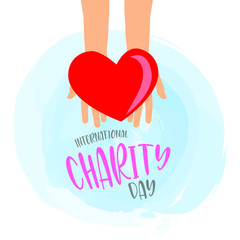 Charity Day Greetings Vector Illustration