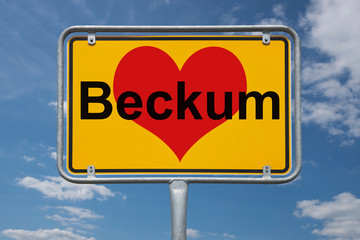 Ortstafel Beckum