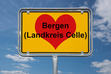 Ortstafel Bergen, Landkreis Celle