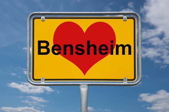 Ortstafel Bensheim