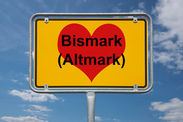 Ortstafel Bismark (Altmark)