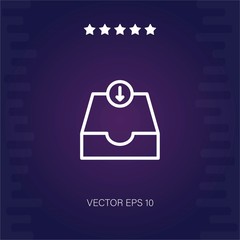 inbox vector icon modern illustration