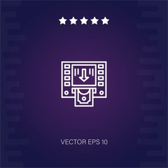 atm machine vector icon modern illustration