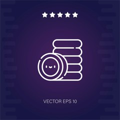 coins vector icon modern illustration