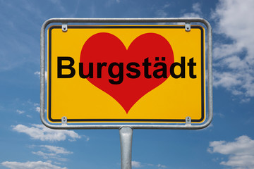 Ortstafel Burgstädt
