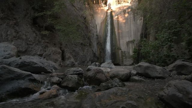 Video of a waterfall in Los Cahorros, Sierra Nevada, Granada, Spain.