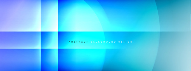 Vector abstract background - circle and cross on fluid gradient with shadows and light effects. Techno or business shiny design templates for text