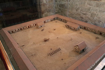 Model representing the Barracks of Dragons in the 18th century