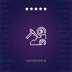 Mining vector icon modern illustration