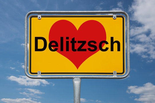 Ortstafel Delitzsch