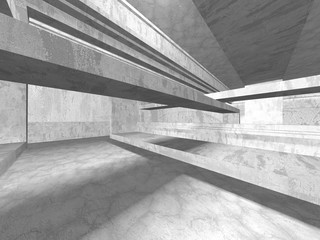 Abstract architecture interior background. Empty concrete room. 3d render