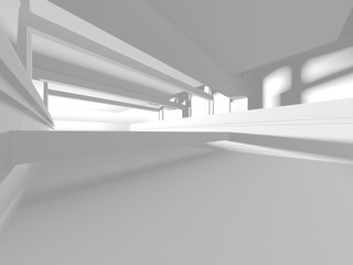 Abstract White Architecture Design Concept