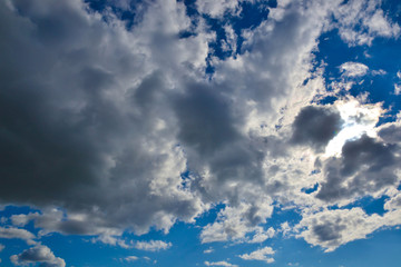  Dark sky. Dark clouds. Dark sky full of clouds before rain.