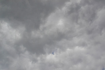  Dark sky. Dark clouds. Dark sky full of clouds before rain.
