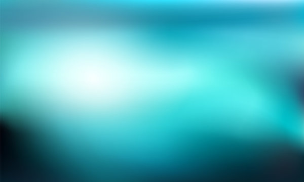 Abstract Gradient navy teal to light turquoise background. Blurred blue water backdrop. Vector illustration for your graphic design, banner, summer or aqua poster, website