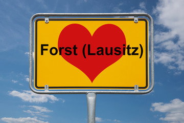 Ortstafel Forst (Lausitz)