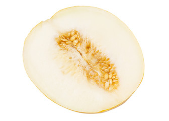 half of melon isolated on a white background