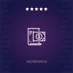 bill vector icon modern illustration