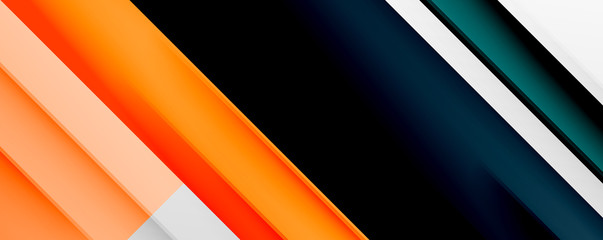 Geometric abstract backgrounds with shadow lines, modern forms, rectangles, squares and fluid gradients. Bright colorful stripes cool backdrops