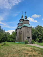 Old Ukrainian wooden church