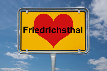 Ortstafel Friedrichsthal