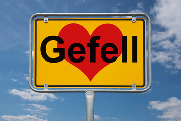 Ortstafel Gefell