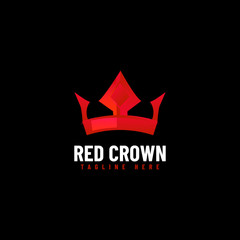 Obraz premium Red crown logo design template for business company, corporate and brand