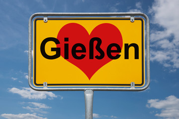Ortstafel Gießen