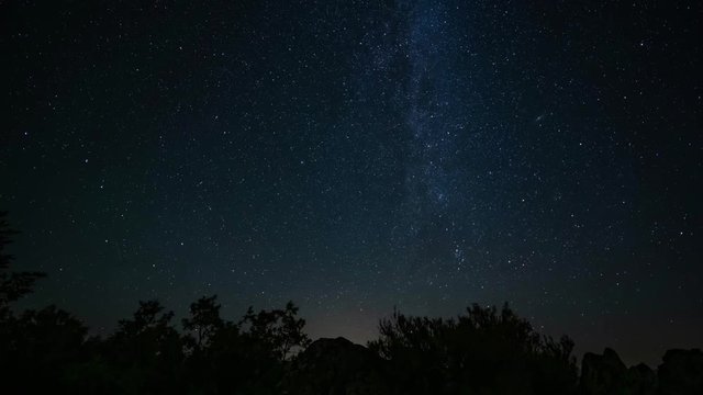 Timelapse of the night sky during the Perseid Meteor Shower