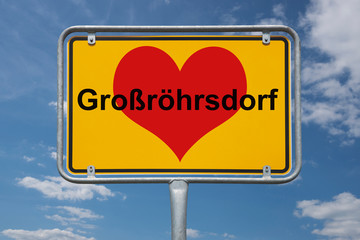 Ortstafel Großröhrsdorf