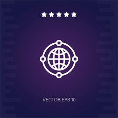 worldwide vector icon modern illustration