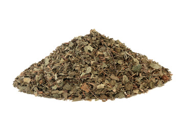 Hydrocotyle herb has anti ageing properties and benefits the skin improving circulation and synthesises collagen and skin tissue. On white background. Centella asiatica.