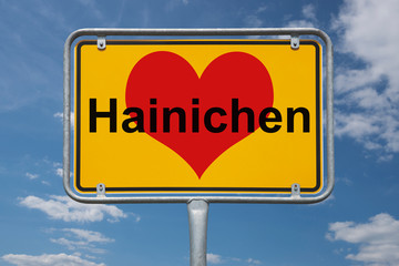 Ortstafel Hainichen