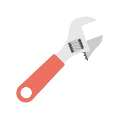 Adjustable wrench icon. Spanner sign. Vector illustration.