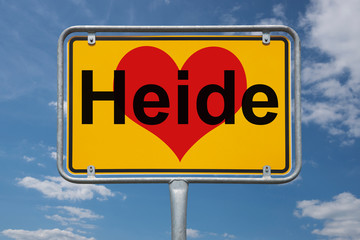 Ortstafel Heide
