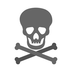 Jolly roger icon. Skull and crossbones vector illustration.