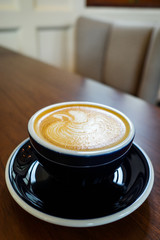 Cup of coffee latte art