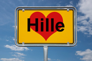 Ortstafel Hille