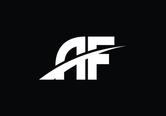 Fototapeta na wymiar Initial Monogram Letter A F Logo Design Vector Template. Graphic Alphabet Symbol for Corporate Business Identity