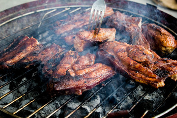 meat on the grill
