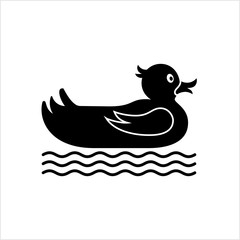 Duck Swim Ring Icon, Duck Shape Swim Tube, Rubber, Inner Tube, Lifesaver Ring